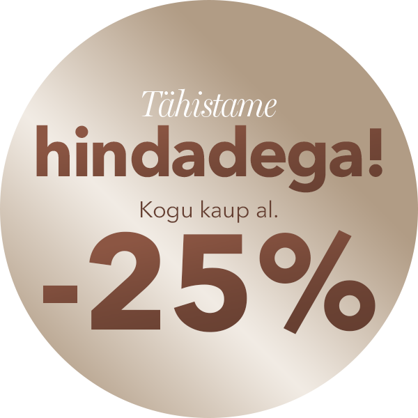 Tähistame hindadega! Kogu kaup alates -25% 6.08-9.08