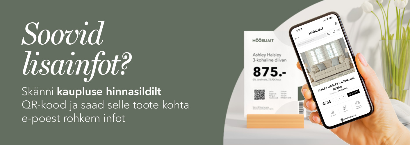 Soovid lisainfot? Skänni kaupluse hinnasildilt QR-kood ja saad selle toote kohta e-poest rohkem infot