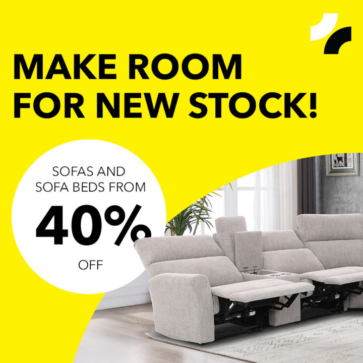 Make room for new stock! Sofas and sofa beds from -40%