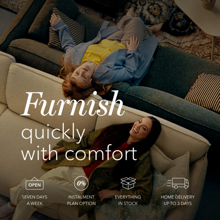 Furnish quickly with comfort Refreshing your home doesn't have to be complicated. At Mööbliait, you'll find a wide selection of furniture that's in stock and can be delivered to your home in as little as 3 days. ✔ Open seven days a week ✔ 0% installment plan option ✔ Everything in stock ✔ Home delivery in up to 3 days