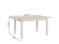 Oak Squere pikendatav söögilaud 120-160cm mõõdud