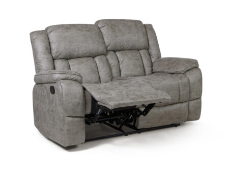 Lowell 2-kohaline recliner diivan hall avatud