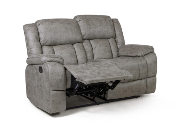 Lowell 2-kohaline recliner diivan hall avatud