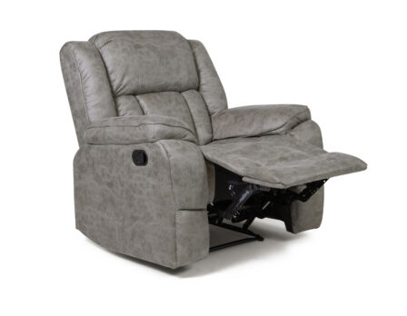 Lowell recliner tugitool hall külgvaade avatud