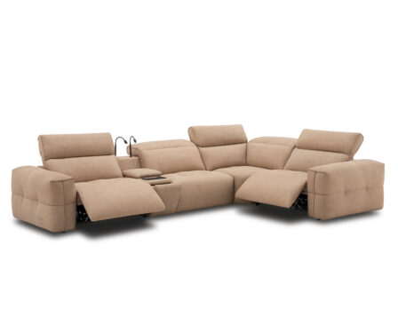 Harley recliner nahast nurgadiivan (elektriline) avatud