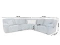 Comfy recliner nurgadiivan (elektriline) 2 elektrilist istumisosa mõõdud