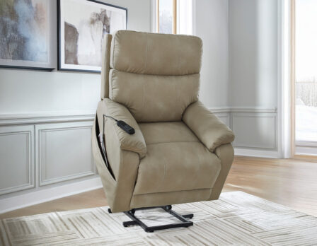Ashley Next-Gen Durapella recliner tugitool (elektriline) beež üles tõstetud