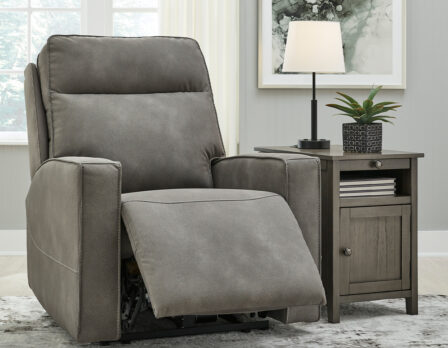 Ashley Next-Gen Durapella recliner tugitool (elektriline) hall avatud