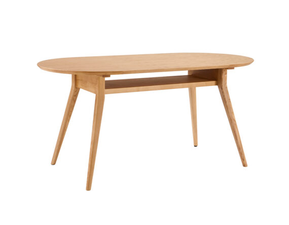 Gable ovaalne söögilaud naturaalne külgvaade