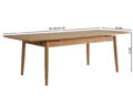 Boyle söögilaud (pikendatav) naturaalne mõõdud