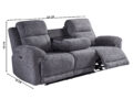 Olsen 3-kohaline recliner diivan (elektriline) hall mõõdud