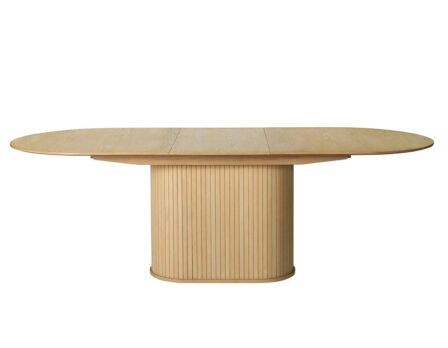 Nola pikendatav söögilaud ovaalne (hele) 180-230 cm eestvaade lahti