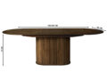Nola pikendatav söögilaud ovaalne (pruun) 180-230 cm mõõdud