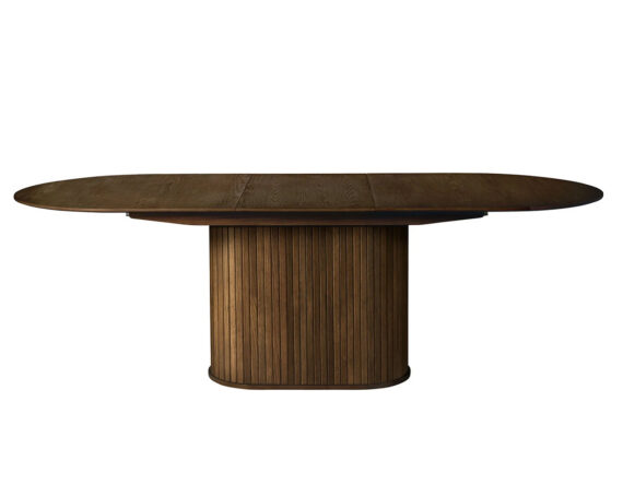 Nola pikendatav söögilaud ovaalne (pruun) 180-230 cm avatud eestvaade