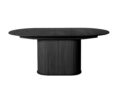 Nola pikendatav söögilaud ovaalne (must) 180-230 cm eestvaade kinni