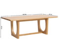 Flow söögilaud 240cm, helepruun mõõdud