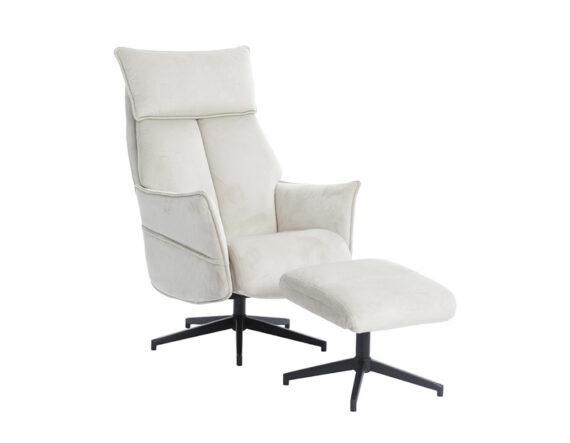 Hope pöörlev recliner tugitool + järi valge külgvaade