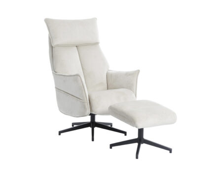 Hope pöörlev recliner tugitool + järi valge külgvaade