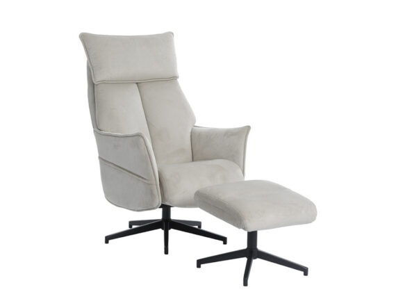 Hope pöörlev recliner tugitool + järi helehall külgvaade