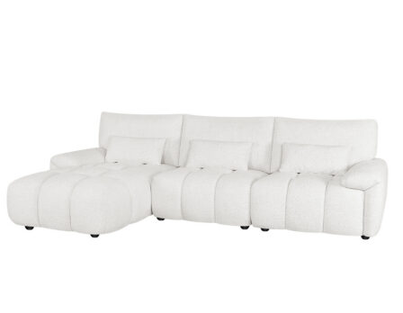 White nurgadiivan vasakpoolne külgvaade