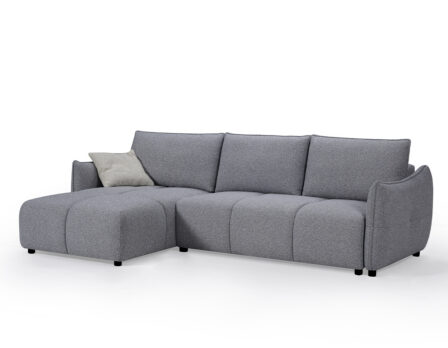 Noa nurgadiivanvoodi pesukastiga (vahetatava poolsusega) tumehall külgvaade