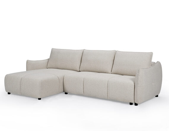 Noa nurgadiivanvoodi pesukastiga (vahetatava poolsusega) beež külgvaade