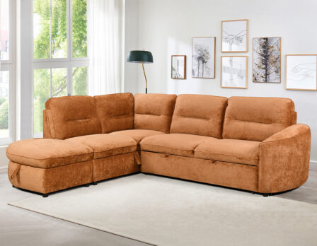 Cameron nurgadiivanvoodi vasakpoolne, pesukasti ja tumbaga terrakota külgvaade interjöör