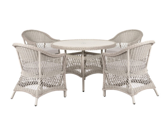 Aiamööbli komplekt Valencia (söögilaud + 4 tooli)