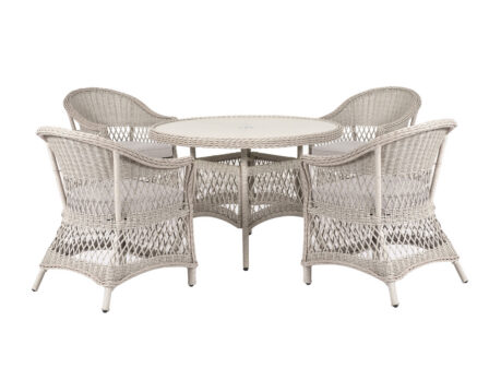 Aiamööbli komplekt Valencia (söögilaud + 4 tooli)