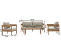 Aiamööbli komplekt Lorenzo mõõdud