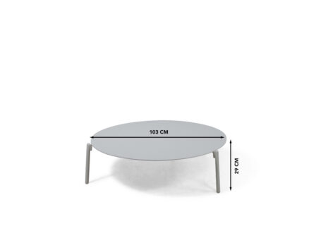 Aiamööbli Bari suur diivanilaud (hele) mõõdud