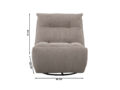 Maddie recliner tugitool (pöörlev) helepruun mõõdud