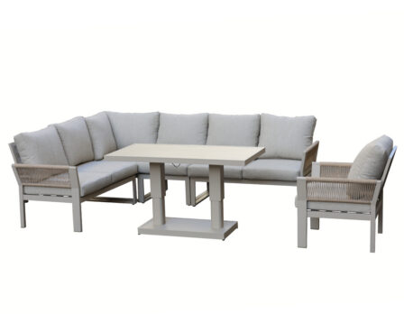 Aiamööbli komplekt Verona (nurgadiivaniga) interjöör külgvaade