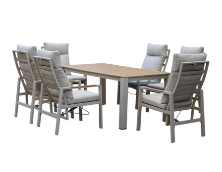 Aiamööbli komplekt Hague (söögilaud + 6 tooli)