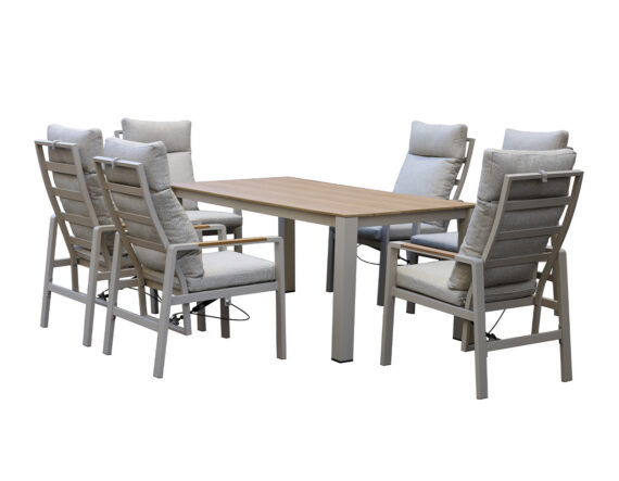 Aiamööbli komplekt Hague (söögilaud + 6 tooli)