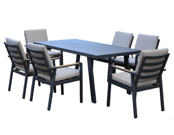 Aiamööbli komplekt Rotterdam (söögilaud + 6 tooli)