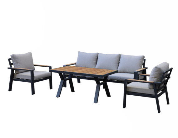 Aiamööbli komplekt Rotterdam (söögilauaga) külgvaade