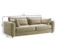 Safra 3-kohaline diivan beež mõõdud