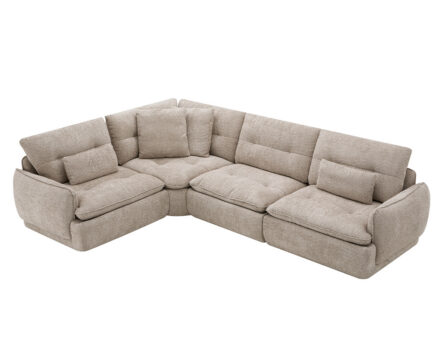 Echo nurgadiivan vasakpoolne helepruun külgvaade 1