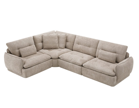 Echo nurgadiivan vasakpoolne helepruun külgvaade 1