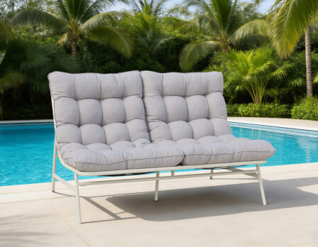 Aiamööbli Bali 2-kohaline diivan (hele)