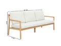 Aiamööbli Nestor 3-kohaline diivan mõõdud