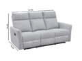 Bravo 3-kohaline recliner diivan mõõdud