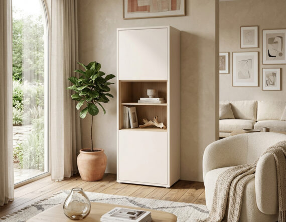 Alice Springs vitriinkapp sand 65cm interjöör