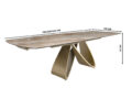Aurum söögilaud (pikendatav) helepruun marmor mõõdud