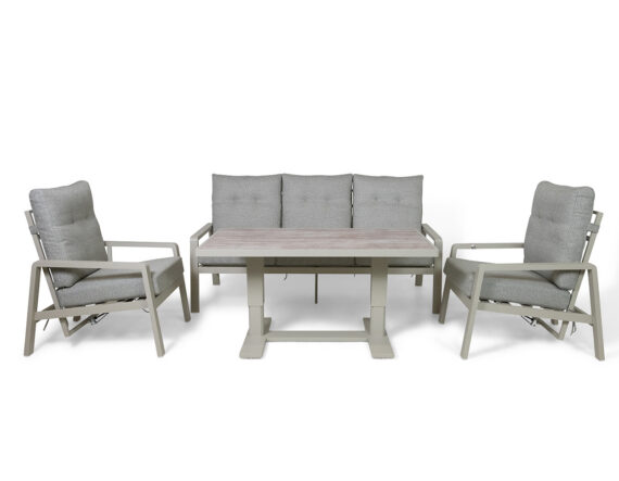 Aiamööbli komplekt Renalo (beež) laud üleval