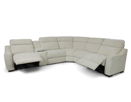 Emerson recliner nurgadiivan (elektriline) beež avatud vaade 2