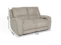 Martha 2-kohaline recliner diivan (elektriline) mõõdud