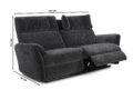 Randy 3-kohaline recliner diivan (elektriline) mõõdud