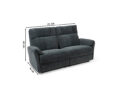 Randy 2-kohaline recliner diivan (elektriline) mõõdud